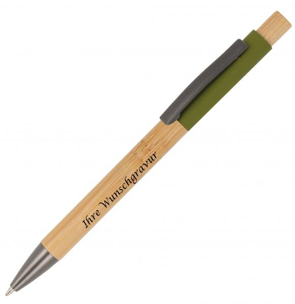 7x Holz-Kugelschreiber mit Gravur / 7 Farben