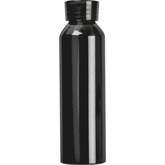Aluminium Trinkflasche mit Gravur / mit Trageschlaufe / 600ml / Farbe: schwarz