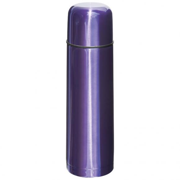 Edelstahl Isolierkanne mit Namensgravur - Thermosflasche - Farbe: lila