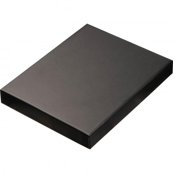 Edles Set mit Notizbuch + Kugelschreiber mit Gravur / Geschenkkarton / anthrazit