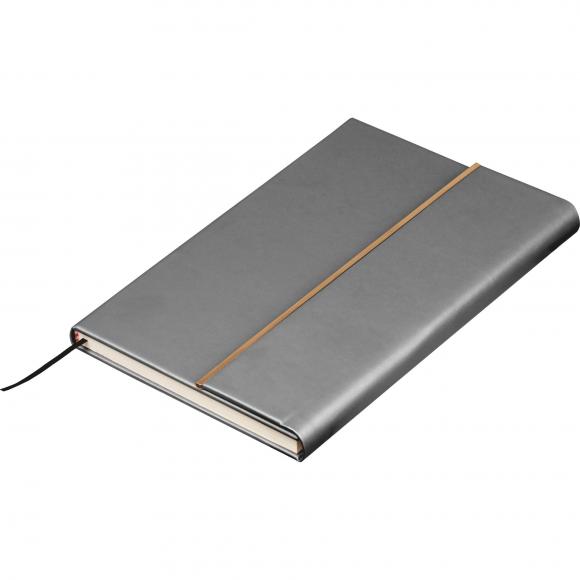 Edles Set mit Notizbuch + Kugelschreiber mit Gravur / Geschenkkarton / anthrazit