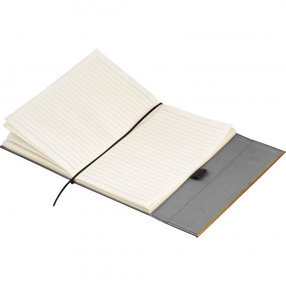 Edles Set mit Notizbuch + Kugelschreiber mit Gravur / Geschenkkarton / anthrazit