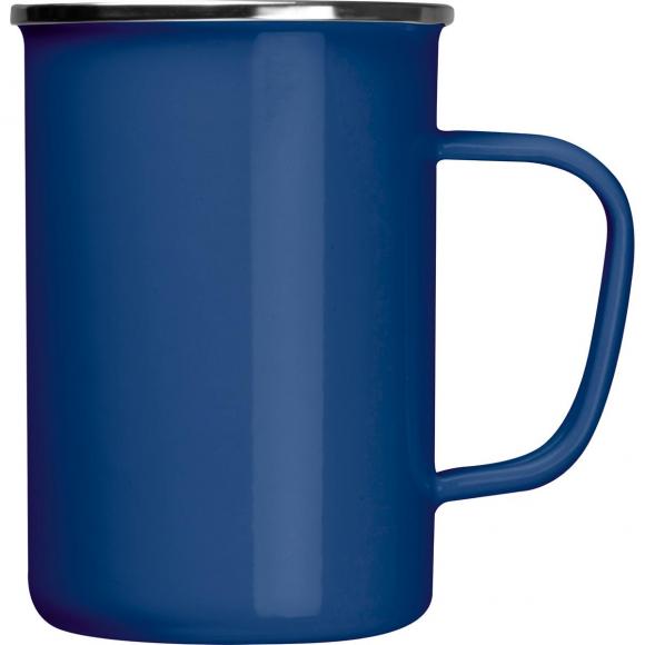 Emaille Tasse mit Gravur / Füllvermögen: 550ml / Farbe: blau