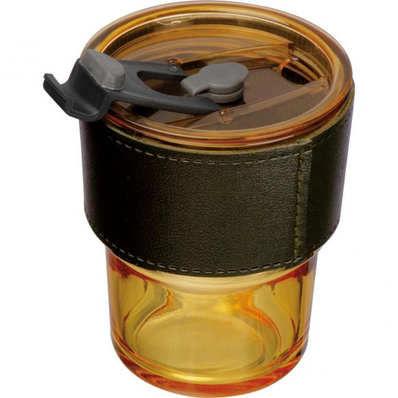 Farbiges Trinkglas mit Glasstrohhalm mit Namensgravur - Trinkbecher - gelb