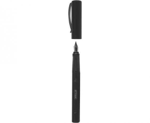 Füller für Links- und Rechtshänder mit Gravur / Füllhalter / Farbe: schwarz