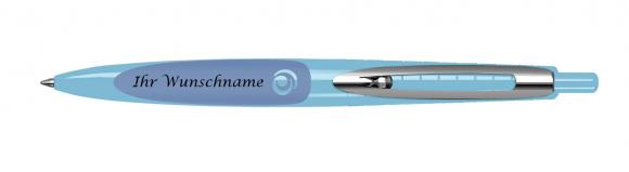Herlitz Kugelschreiber my.pen mit Gravur / Farbe: hellblau/dunkelblau