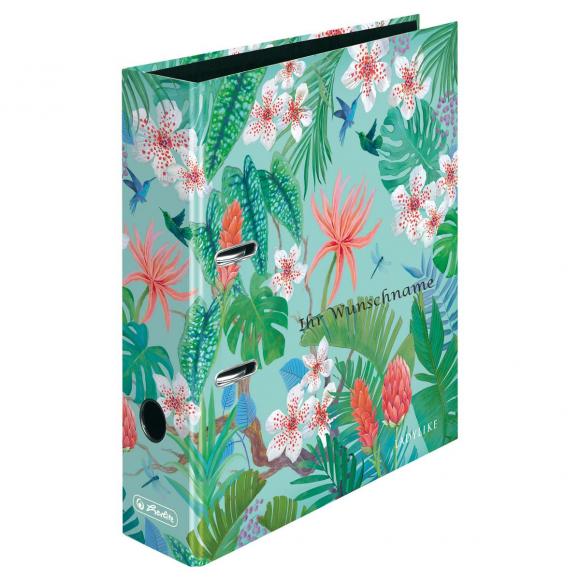 Herlitz Motivordner mit Gravur / DIN A4 / 80mm breit / "Ladylike Jungle"