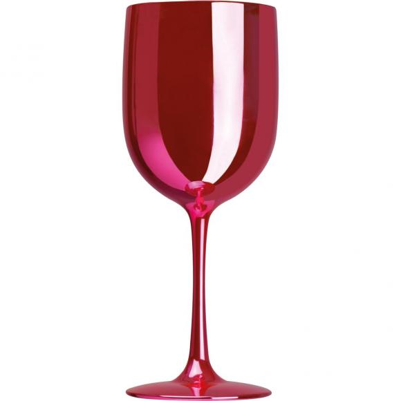 Hochglänzender Trinkkelch mit Gravur / aus Kunststoff / 460 ml / Farbe: pink