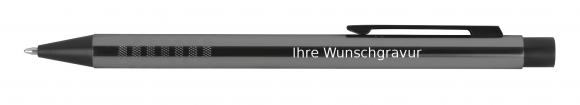 Kugelschreiber aus Metall mit Gravur / Farbe: anthrazit