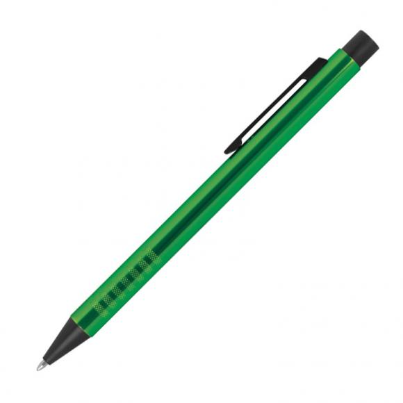Kugelschreiber aus Metall mit Gravur / Farbe: grün