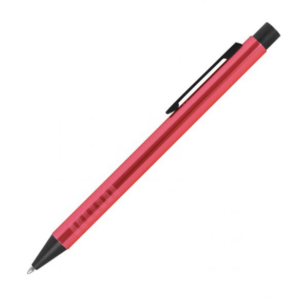 Kugelschreiber aus Metall mit Gravur / Farbe: rot