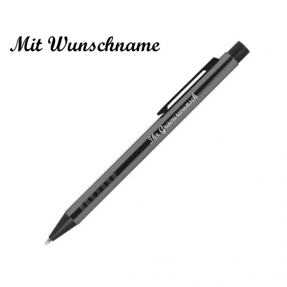 Kugelschreiber aus Metall mit Namensgravur - Farbe: anthrazit