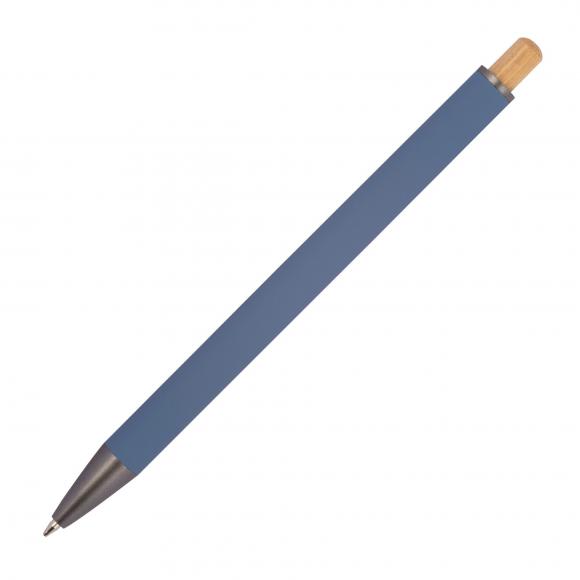 Kugelschreiber mit Gravur / mit wechselndem Bambusfenster / Farbe: blau