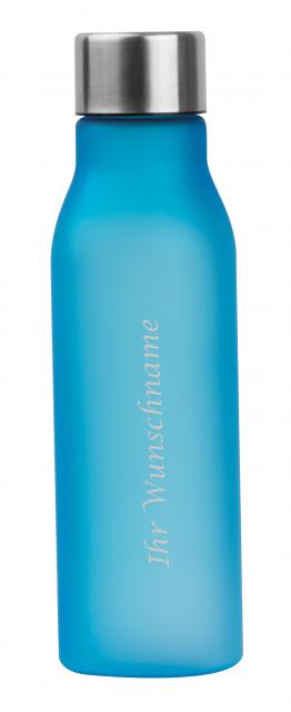 Kunststoff Trinkflasche mit Gravur / 0,55l / Farbe: hellblau