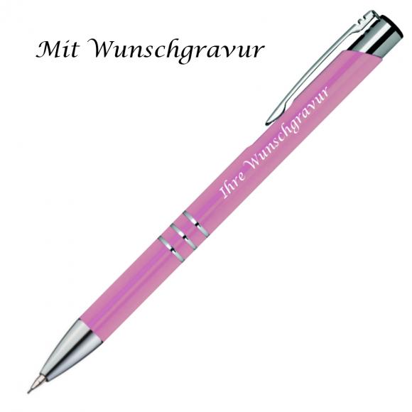 Metall Schreibset mit Gravur / Touchpen Kugelschreiber + Druckbleistift / rosé