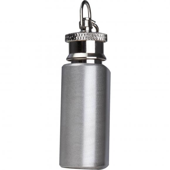 Mini Flachmann mit Schlüsselanhänger mit Gravur / aus Edelstahl / 30 ml