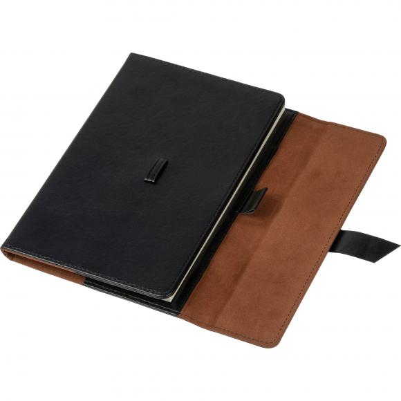 Notizbuch mit Gravur / DIN A5 / mit 160 linierten Seiten / Farbe: schwarz