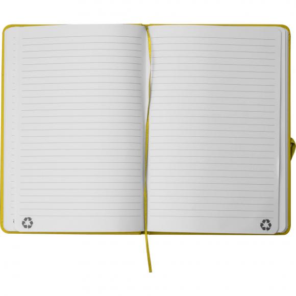 Notizbuch mit Gravur / DIN A5 / Umschlag aus PU / 160 Seiten / Farbe: gelb