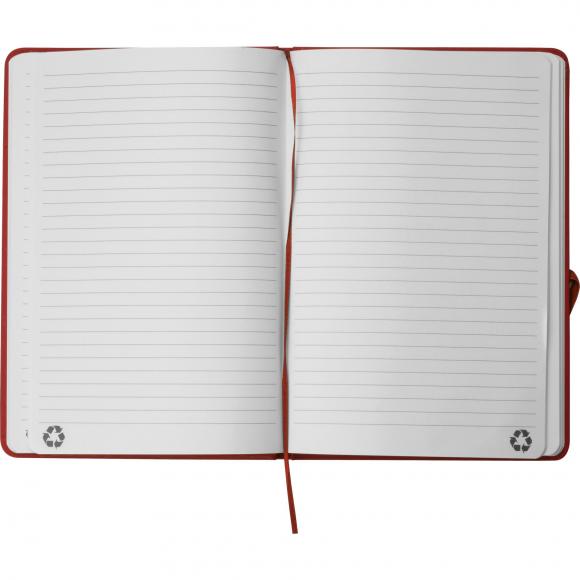 Notizbuch mit Gravur / DIN A5 / Umschlag aus PU / 160 Seiten / Farbe: rot