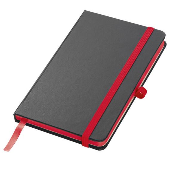 Notizbuch mit Gravur / DIN A6 / 160 S. / liniert / PU Hardcover / Farbe: rot