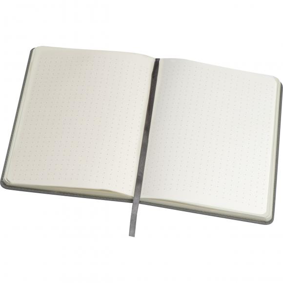 Notizbuch mit Gravur / PU Einband / A5 / 160 S. / Smartphonefach / Farbe: grau