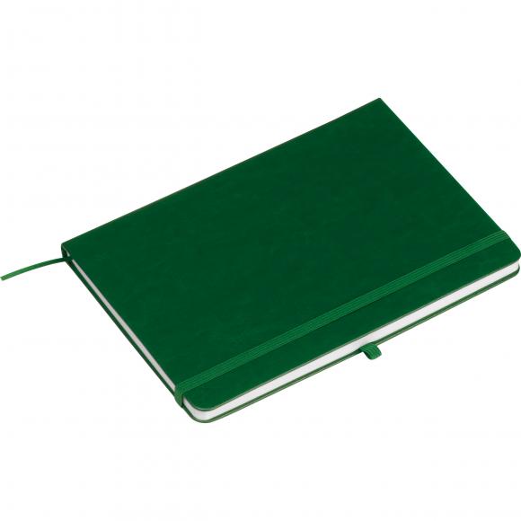 Notizbuch mit Kugelschreiber mit Namensgravur - A5 - 192 S.- PU Cover dunkelgrün