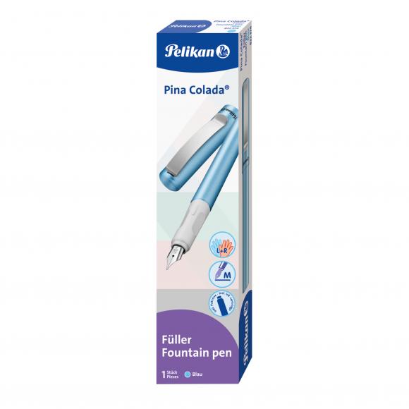 Pelikan Füllhalter Pina Colada mit Gravur / Farbe: blau metallic