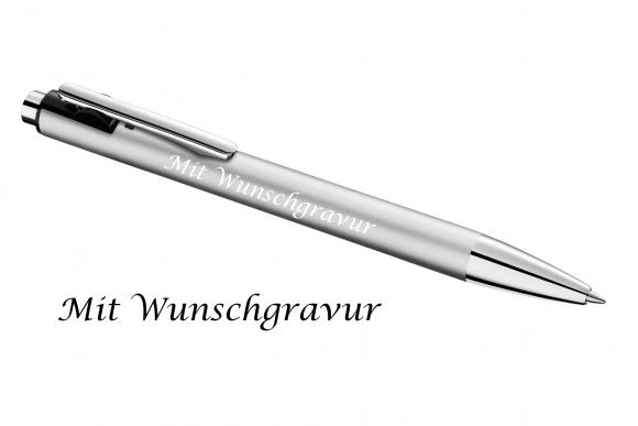 Pelikan Kugelschreiber Snap Metallic mit Gravur / Farbe: silber