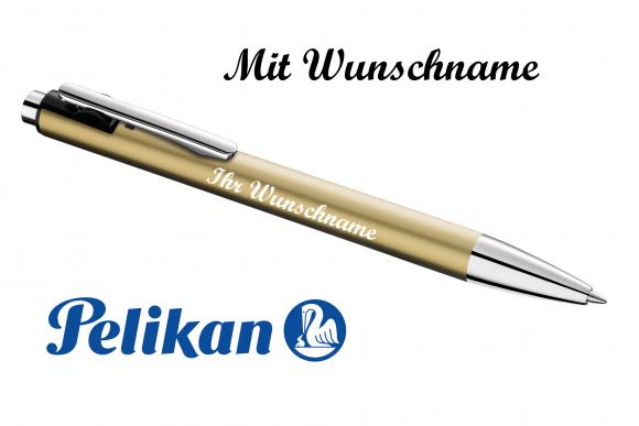 Pelikan Kugelschreiber Snap Metallic mit Namensgravur - Farbe: gold
