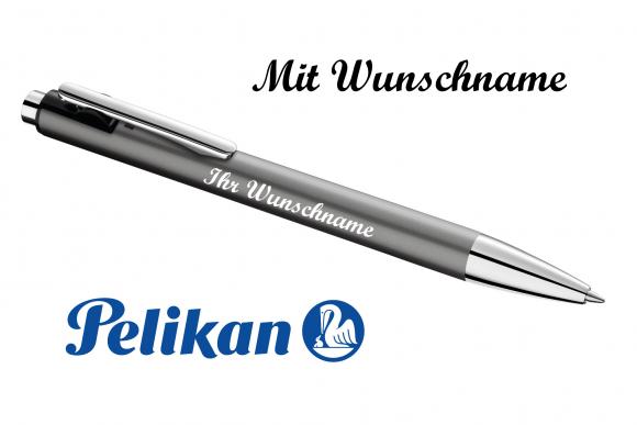 Pelikan Kugelschreiber Snap Metallic mit Namensgravur - Farbe: platin