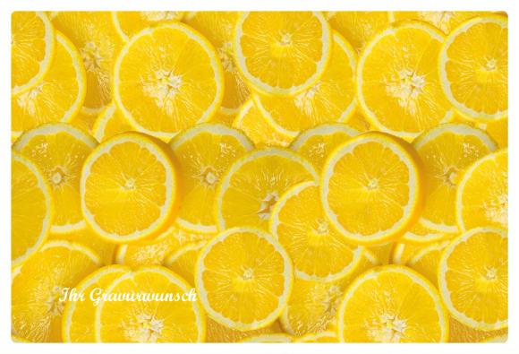 Platzdeckchen mit Namensgravur - Tischset "Lemons" - Größe: 45 x 30 cm