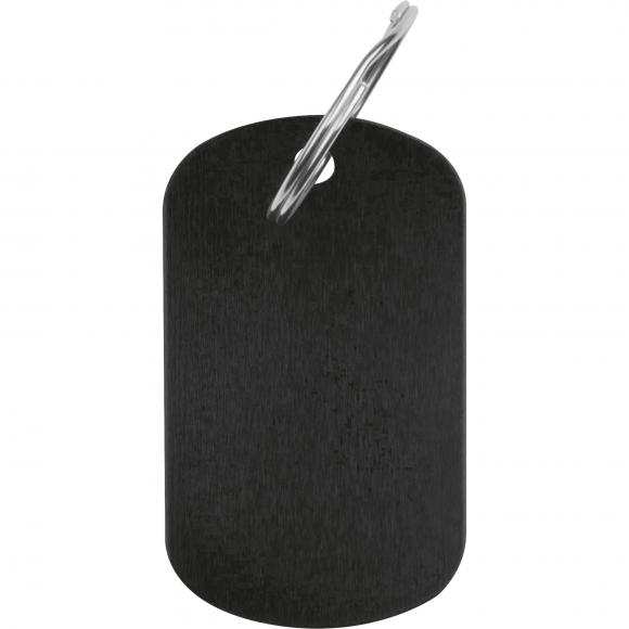 Schlüsselanhänger "Metallplättchen" / Farbe: schwarz