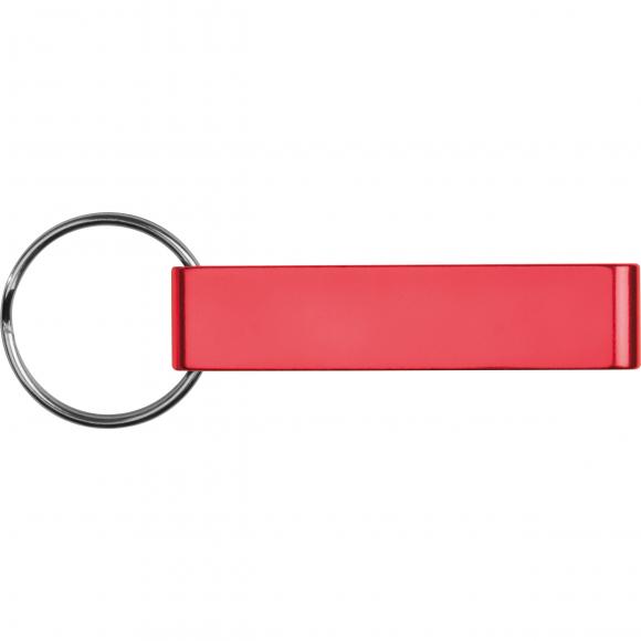 Schlüsselanhänger mit Gravur / mit Flaschenöffner / Farbe: rot