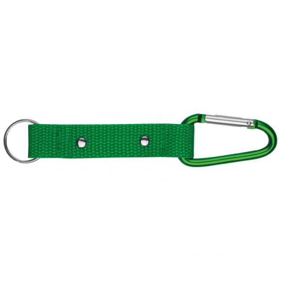 Schlüsselanhänger mit Gravur / mit Karabiner / Farbe: grün