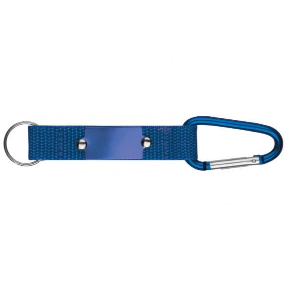 Schlüsselanhänger mit Karabiner / Farbe: blau