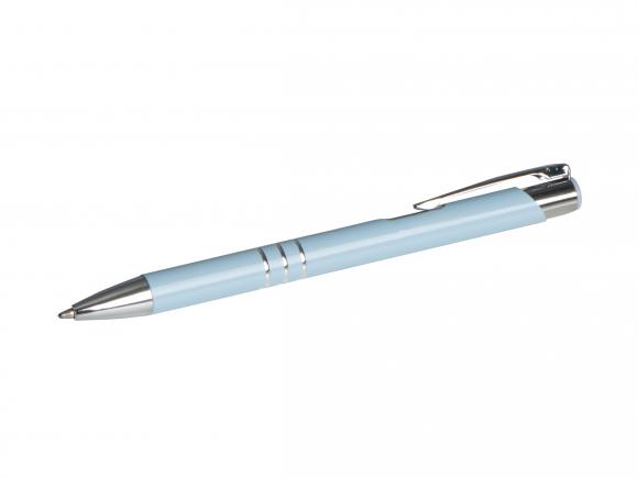 Schreibset mit Gravur / Touchpen Kugelschreiber + Kugelschreiber / pastell blau