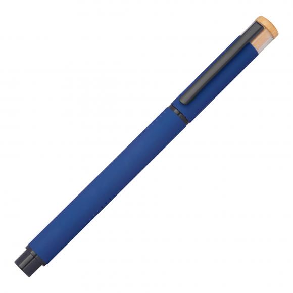 Schreibset mit Kugelschreiber und Rollerball aus Metall mit Gravur / Farbe: blau