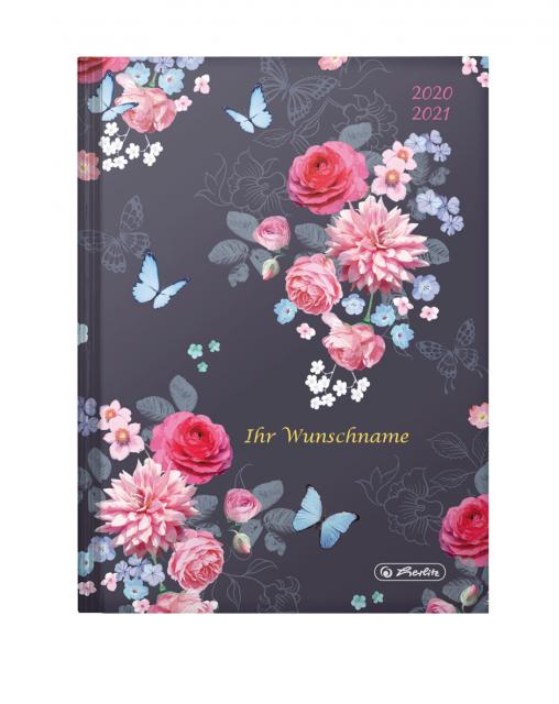 Schülerkalender mit Gravur / 2020 - 2021 / A5 / "LadyLike Flowers"
