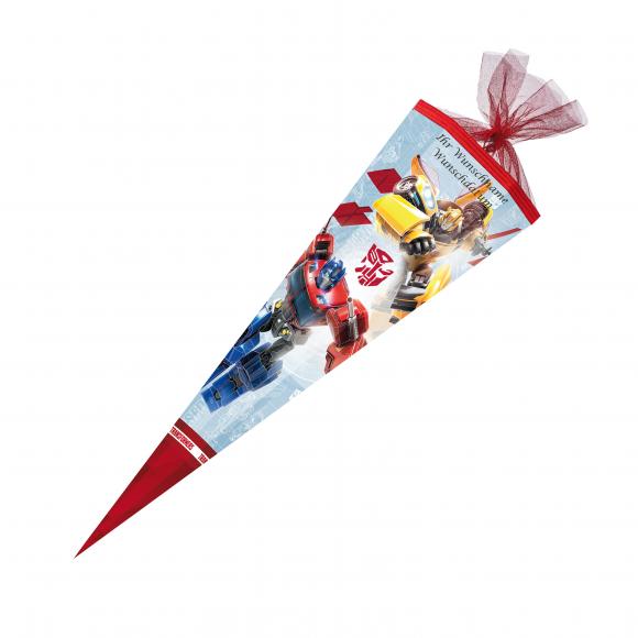 Schultüte mit Gravur / Zuckertüte / 85cm / eckig / "Transformers Roll Out"