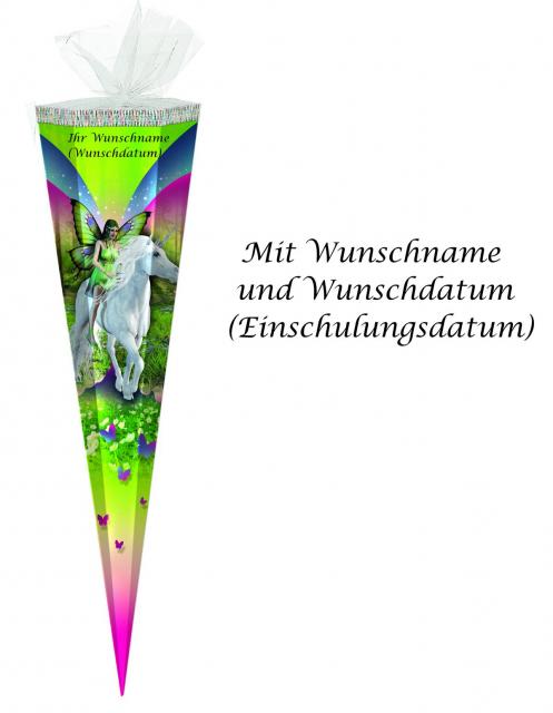 Schultüte mit Gravur / Zuckertüte / 85cm / eckig / "Traumelfe"