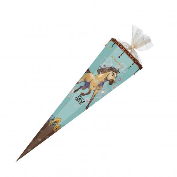 Schultüte mit Namensgravur - Zuckertüte - 85cm / eckig - "Spirit Riding Free 2"