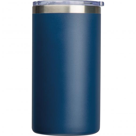 Thermo-Trinkbecher aus Edelstahl mit Gravur / 650ml / Farbe: dunkelblau