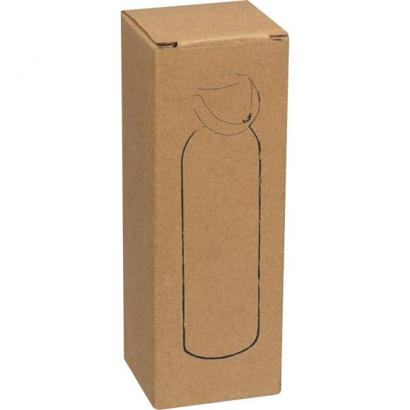 Trinkflasche aus recyceltem Aluminium mit Gravur / 600 ml / Farbe: weiß