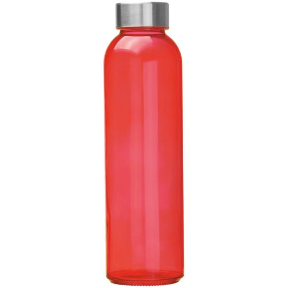 Trinkflasche mit Gravur / aus Glas / Füllmenge: 500ml / Farbe: rot