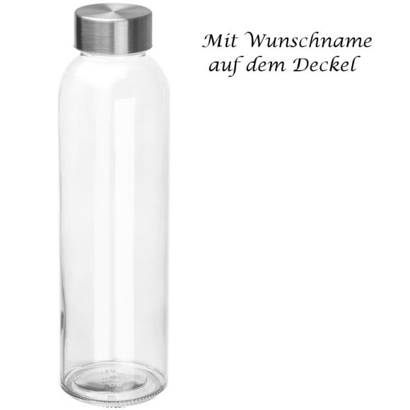 transparent klar Trinkflasche Füllmenge 500ml aus Glas Farbe