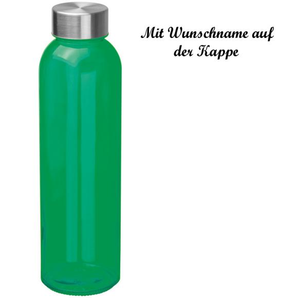 Trinkflasche mit Namensgravur - aus Glas - Füllmenge: 500ml - Farbe: grün