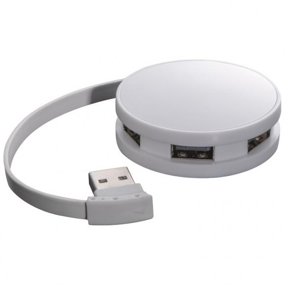 USB-Hub mit Gravur / mit 4 Anschlüssen / USB Verteiler / rund