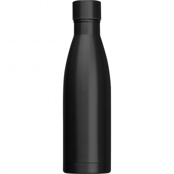 Vakuum Trinkflasche aus Edelstahl mit Gravur / 500ml / Farbe: schwarz