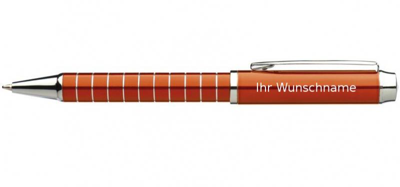 aus Metall mit Touchfunktion orange Farbe 10x Kugelschreiber mit Gravur 