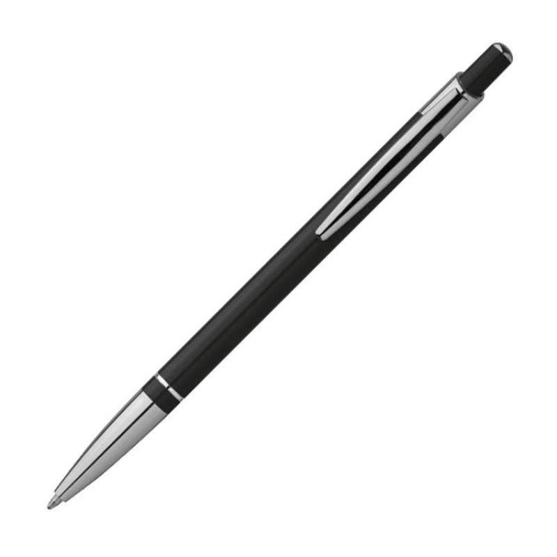 10 Kugelschreiber mit Namensgravur - aus Metall - slimline - Farbe: schwarz